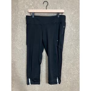 C9 Champion Duo Dry Capri Workout Leggings Pants Mesh Panel Black XL